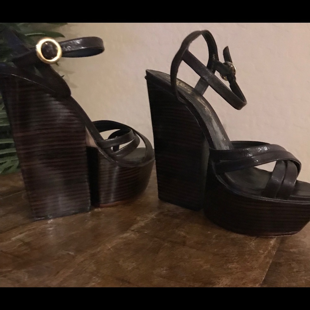 Alice and Olivia platform chunky heel wedge - Picture 3 of 8
